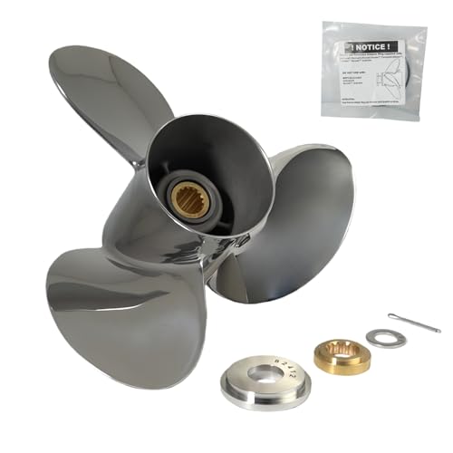 Hélice hors-bord Yamaha anti-corrosion en acier inoxydable pour moteurs de 50 à 130 HP