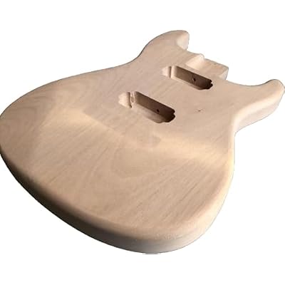 Unfinished Guitar Body Mahogany wood HH pickups Bolt on heel build on own guitar part