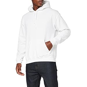 Gildan Heren Heavyweight Hooded Sweatshirt Hoodie, wit, 3XL