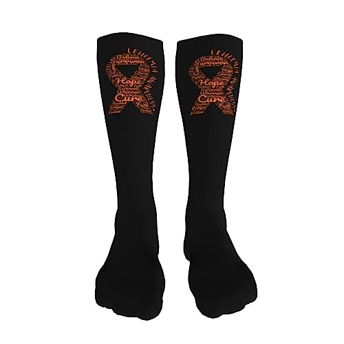 Leukemia Awareness Knee High Socks For Women Long Tube Socks Athletic Compression Socks Unisex High Socks Girls3
