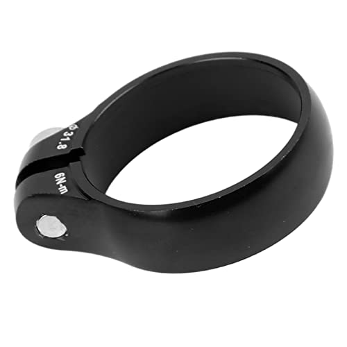 SHYEKYO Collier de Serrage de Tige de Selle, Anneau Convexe résistant à l'usure léger Collier de Selle de vélo 31,8 mm en Aluminium pour VTT(Le Noir)
