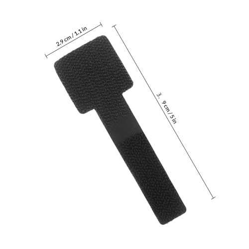 Abaodam 10pcs Black Reusable Cord Keeper Cable Ties for Electronics Wire Cable Organizer Straps Data Cord Management under Desk miniatura 2