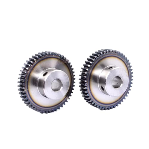 Bevel Gear Pinion Hardware Mechanical 1PCS 1M 40T-66T Spur Gear Bore 12mm Model 1 Motor Gear with Step OD 42mm-68mm Carbon Steel Quenching(66 Teeth)