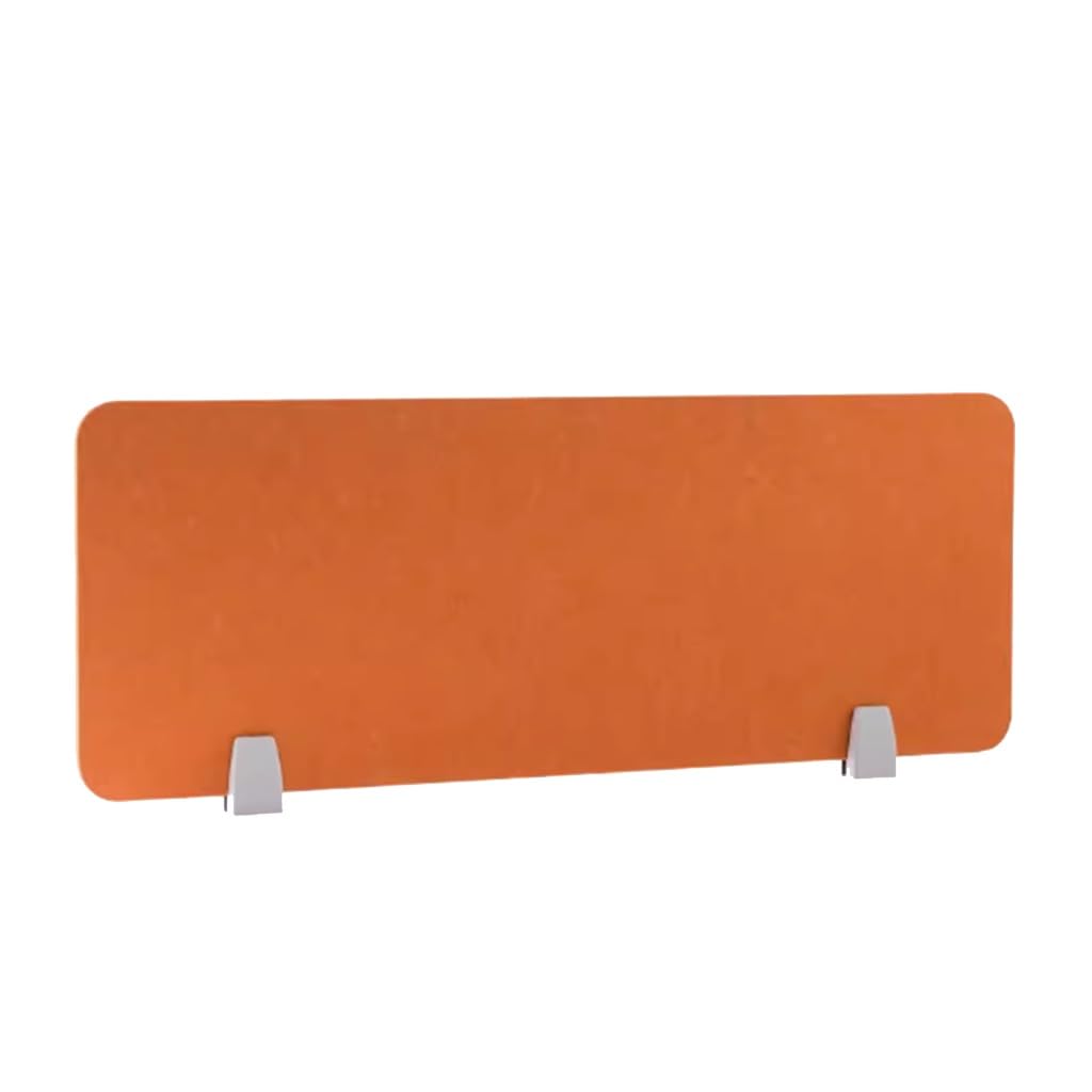 HJYCLFAZU Desk Privacy Divider, Panel Acoustic Freestanding Divider Partition Noise Reducing Lightweight With Support Feet For Table(Orange,30X100CM)