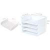 4 Tier Stackable A4 Letter Trays, Office Desk File Rack, Tidy File ...
