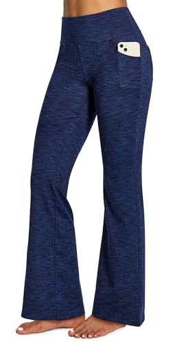 Image of Yoga Pants Women High Waist Workout Bootcut Flare Leggings with Pockets