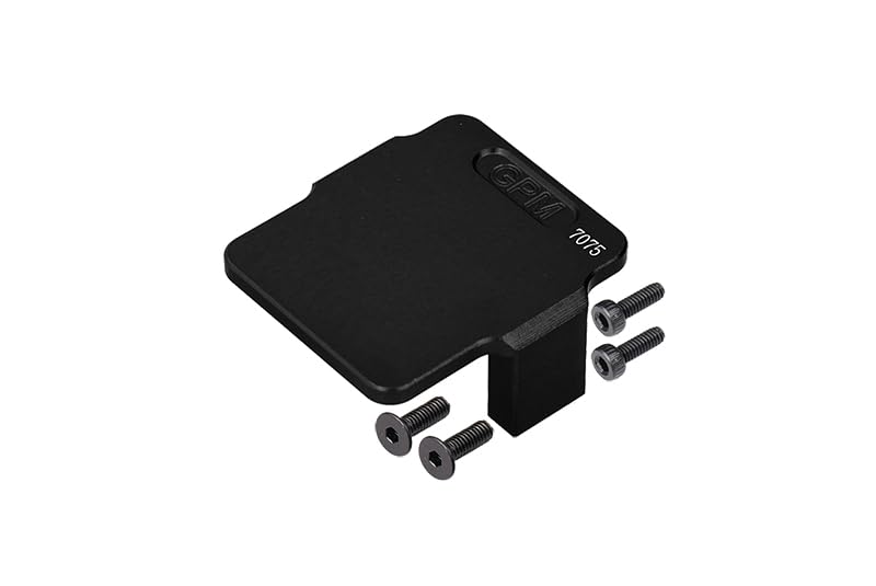 GPM Aluminum 7075 Servo Mount/Radio Deck for Standalone ESC/Receiver for 1/18 Granite Grom Mega 380 ARA2102 Typhon Grom ARA2106 (Black) LOSI 1/12