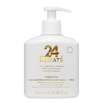 2-Minute Reconstruction Hair Mask - Deep Conditioning Hair Mask for Damaged Hairs - Bond Strengthening Conditioning Treatment with Hydrating Keratin Protein Pro Formula - 250ml