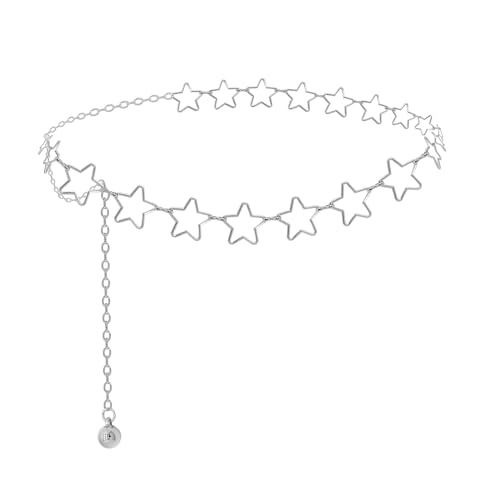 Women's Metal Chain Waist Belt Dress Star Chain Belt Sweater Chain