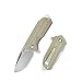 KUBEY Cutlery Folding Pocket Knife with Clip, 2.5" D2 Steel Blade and Glass-Filled G10 Handle, Ceramic Ball Bearing Flipper Lever and Liner Lock, 6" Overall (AntiqueWhite)
