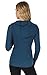 Yogalicious Full-Zip Lightweight Hooded Running Workout Yoga Lux Jacket with Pockets - Ocean Silk - Large