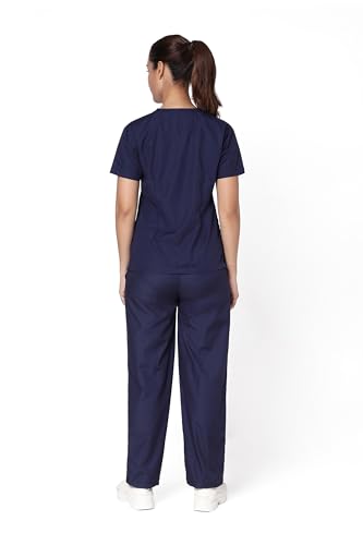 Image of Knya Ecoflex Lite Scrub Suit for Women | 2 Way Stretch Fabric | Lightweight & Fade proof | V Neck Top & Bottom Set | 5 Pocket | Hospital Clinic & OT Wear | Scrubs for Female Doctors Nurses & Dentists