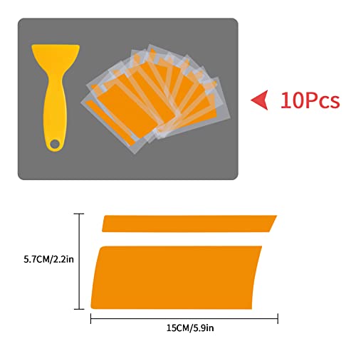 SUNJIKA 10x Wheel Decals Stripe Stickers Fits 18''- 21'' Wheels Reflective Sticker Car Wheel Rim Decal Racing Decoration Accessories for Car Trucks Vehicle Motorcycle (10pcs Yellow) - Thumbnail 2