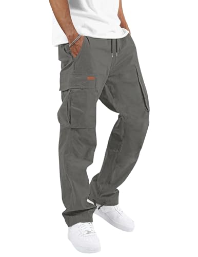Pantalon Cargo Homme en Coton Souple TARAINYA avec Cordon S-3XL