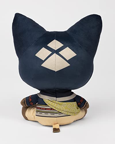 Monster Hunter Plüschfigur Kamura Palico schwarz/beige, aus zertifiziertem recyceltem Polyester, mit Hangtag.