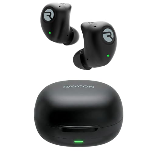 Raycon Fitness Bluetooth Wireless Earbuds + Microphone with Active Noise Canceling, Sweat & Water-Resistant Earphones, Running Headphones, Ear Buds Wireless Bluetooth 56 Hours Playtime (Black)