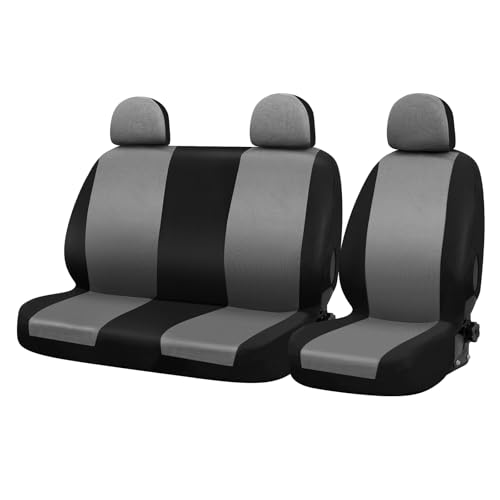 WOLTU Auto Sitzbezüge universal Größe, 1+2 Sitzbezug Schonbezüge aus Polyester aus Polyester schwarz grau