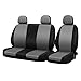 Produktbild WOLTU Auto Sitzbezüge universal Größe, 1+2 Sitzbezug Schonbezüge aus Polyester aus Polyester schwarz grau