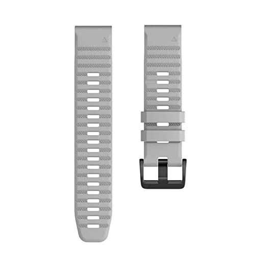 Bracelet montre 22 mm QuickFit pour Garmin Fenix 6 7 en silicone gris
