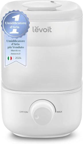 Levoit Umidificatore Ambiente Bambini, Durata 25H, 23dB, Top Fill, Bianco
