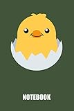  Notebook - Süßes Küken schlüpft aus Schale Notizbuch mit Punkteraster für Notizen, Gedanken, Zeichnungen, Tagebuch uvm.: Notizbuch / Organizer / ... Cover gepunktet Creme-Farben-Papier
