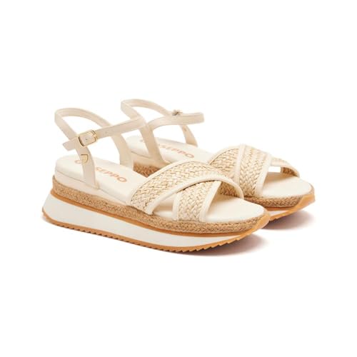 GIOSEPPO Sandalias Plataforma Rafia BOSCAWEN