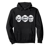 Speak No Evil, Hear No Evil, See No Evil Skull Felpa con Cappuccio