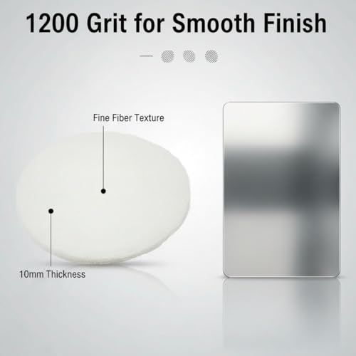 Image of 20 Pcs 4 inch Drill Brush Scrubber Scouring Pads | 1200 Grit, Hook & Loop Power Scrubber Scour for Rotary Tools, Random Orbital Sander (White)