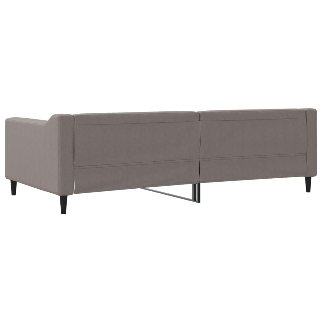 Brokky 354169 Letto da Giorno Tortora 100x200 cm in Tessuto Divano Letto,Giroletto, Singolo, Matrimoniale, Moderna