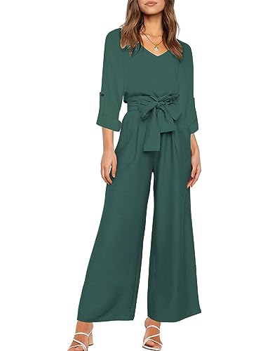 FANCYINN Frauen 2 Stück Casual Trainingsanzug Sommer Langarm Tank Top Hose...