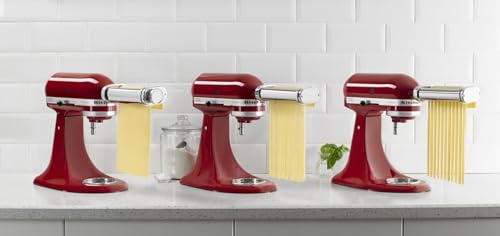 KitchenAid KSMPRA 3-pc Pasta Roller/Cutter Set for KitchenAid Stand Mixers | Fits all Household KitchenAid Stand Mixers, Stainless Roller and cutters, Easy to Clean with cleaning brush - image 7