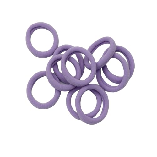 KIXZSAZ Anillo para el pelo de 20 piezas, estilo pijo de elasticidad, ajustable, decorativo, sin enganches, soporte para coleta, accesorios cuerda para el pelo, Púrpura claro