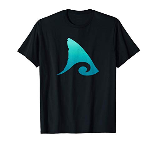 Shark Fin Ocean Wave in Teal Camiseta