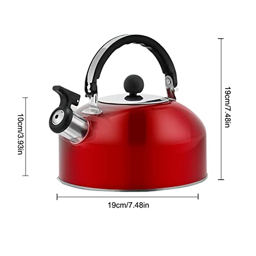 2.5L Whistling Teapot,Stovetop Whistling Tea Kettle With Non-Slip Handle,Stainless Steel Tea Pot,Lightweight Small Tea Kettle For Stove Top,Ergonomic Handle,Fast Boiling Loud Whistle Stovetop For Tea #TOP3