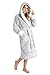 Produktbild CityComfort Bademantel Damen Flauschig, Fleece Morgenmantel Damen Dressing Gown Women (Zweifarbiges Grau, S)