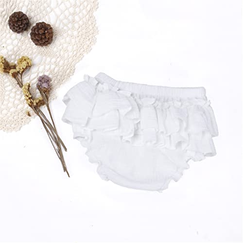 Image of 3 Pack of Little Baby Girls Boys Cotton Linen Blend Cute Bloomer Shorts