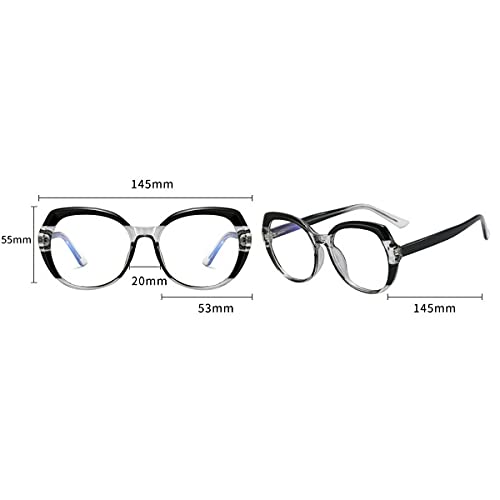 Image of Melrose Fashion ladies blue blocking reading glasses, irregular colorful anti-fatigue /glare female computer games presbyopia
