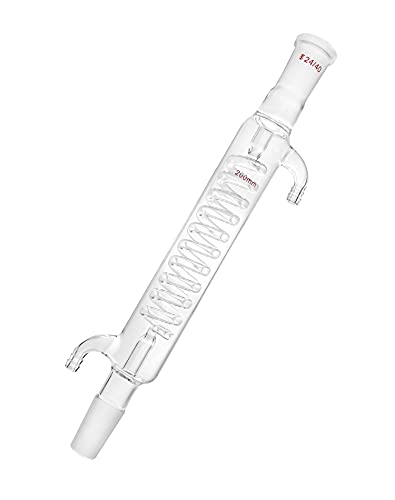 Qwork Jacket 200Mm Glass Condenser With 24/40 Joint For Laboratory #TOP7