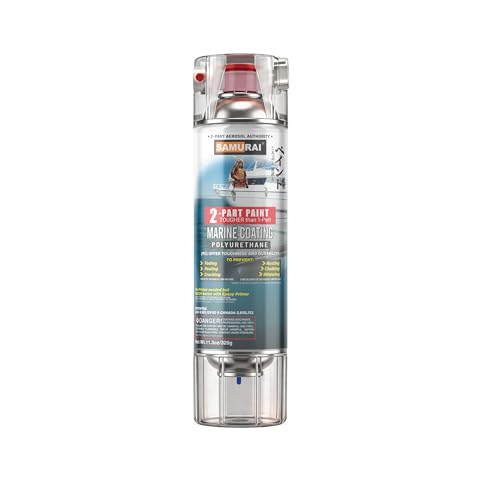 Samurai 2K Spray Paint for Marine - PU (Polyurethane) (SIGNAL WHITE Pack of 1 Can)