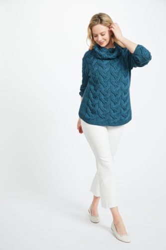 Image of Soft Merino Chunky Cable Cowl Aran Sweater by Aran Woollen Mills
