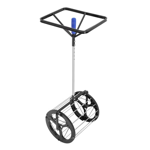 PSUFURV Stainless Steel Tennis Ball Hopper, Tennis Ball Picker with 35-40 Inch Height Adjustable Tennis Ball Hopper for Tennis Coaches and Players Speciality Tennis Equipment