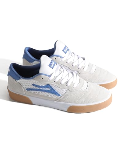 Image of Lakai Cambridge Low-Top Men's Skateboarding Shoes - White Suede Parisian Gum, Size 9 US - Durable, Grippy & Breathable Skate Shoes for Men - Men's Skateboard Shoe, Low Top Skater Shoe