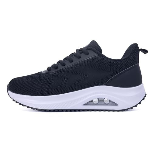 Image of SURRAY Women's Wide Width Walking Shoes - Plantar Fasciitis Arch Support Orthotic Sneakers, Comfortable Tennis Shoes for Casual Gym Workout US Size 6-11