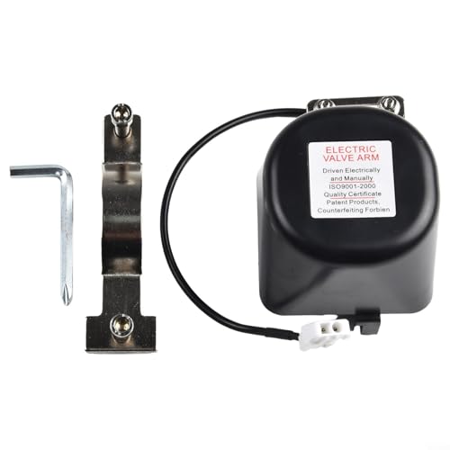 YUANGANG Válvula manipuladora eléctrica automática de tuberías de gas de 12 V, válvula manipuladora de tubería de gas, válvula de cierre DN15 DN20 DN25 para alarma de agua de gas (con clip ajustable)