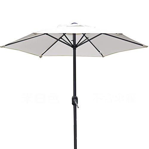 Sombrilla para terraza con protección UV70+ y lona blanca de 6.5ft