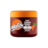 Malibu Sun Fast Tanning Gel, 10.1 Fl Oz, Deep Tan Accelerator with Carrot, Beta Carotene and Vitamin E, Tropical Coconut, Water-Resistant, for Outdoor and Sunbed Use, Made in UK