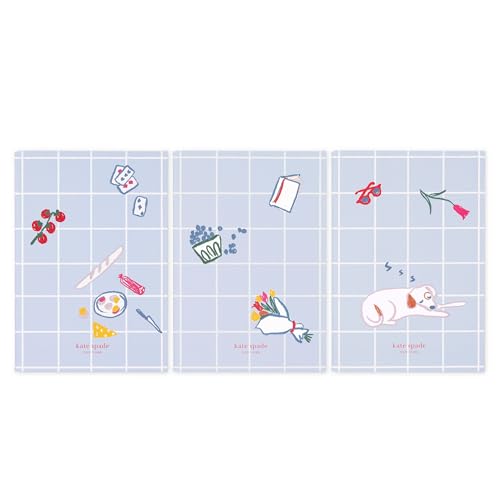 Carnets de notes kate spade Lot de 3 Park Picnic, le cadeau idéal de papeterie