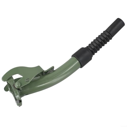 Helilyco Boquilla de acero flexible con boquilla de goma y sello para latas de combustible de 5 L, 10 L, 20 L, color verde oscuro