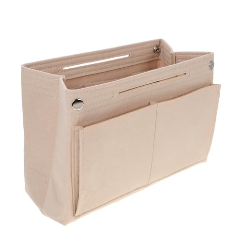 VILLCASE Bolsa Organizadora de Maquillaje de Fieltro para Mujer Cierre a Presión, Doble Capa y Gran Capacidad Adecuado para Viajes y Uso Diario