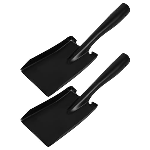 TOYANDONA 2 palas para cenizas de chimenea: recogedor de cenizas de carbón para barbacoa, mini recogedor de, pala para carbón de estufa, parrilla y chimenea.